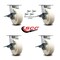 Service Caster 6 Inch Kingpinless Nylon Wheel Swivel Caster Set with Brakes and Swivel Locks SCC-KP30S620-NYR-SLB-BSL-4 - alternate 4